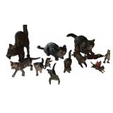 Austrian Cold Painted Bronze Cat Figures, Bergman