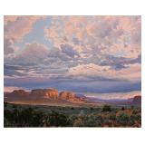 J. Waid Griffin 22x28 Acrylic 'Clouds Over Kayenta