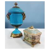 Two Chinese Porcelain Lidded Vessels