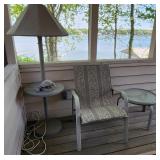 Homecrest Patio Chair, Side Table, Floor Lamp