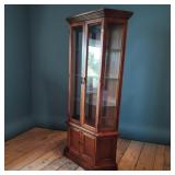Glass and Wood Curio Cabinet