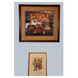 Two, Framed Cat Prints, Wysocki