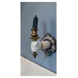 Pair of Chinese Champleve Porcelain Sconces