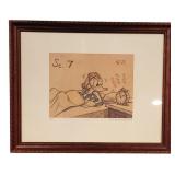 Donald Duck Lithograph, 'Early to Bed'