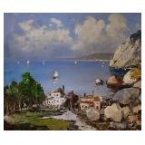 Unclearly Signed 20x24 O/C Mediterranean Seaside