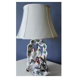 Staffordshire Table Lamp, Figural Grouping