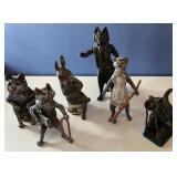 Austria Cold Painted Bronze Anthropomorphic Cats