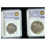 2020 Apollo 13 Commem Medals, Silver, Platinum