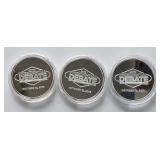 3-Coin Set,  3oz of.999 Silver, 2016 Pres Debate