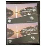 (2) US Mint Silver Proof Sets,2016, 2017