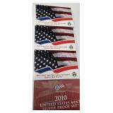 (4) US Mint Silver Proof Sets, 2010