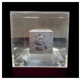 2019 China Panda 20oz Silver Cube