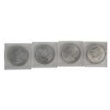 (4) 1881-O Morgan Dollars, Unc