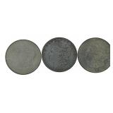 (3) US Morgan Silver Dollar Coins