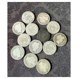 Group of US Barber Dimes