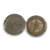(2) Commemorative .999 Silver Medals