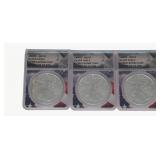 (3) 2022 US Silver Eagle $1 Coins, ANACS
