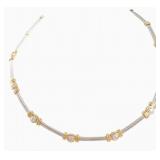 14K WG/YG Diamond Necklace