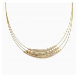 14K Yellow Gold Diamond Necklace