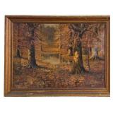 Wm A Eyden, Jr 24x34 O/C Autumn Woodland