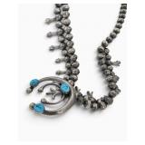 Gerald Mitchell Sand Cast Squash Blossom Necklace