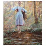 Robert W Chambers 24x20 O/C Gathering Wood