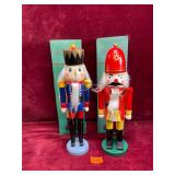 2 Wooden Nut Crackers, Hand Painted