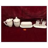 Assorted Vintage Hobnail Milk Glass