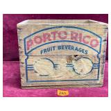 Vintage Porto Rico Fruit Beverages Crate