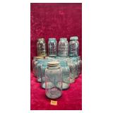 Lot of Various Glass Canning Jars