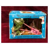 Hand Painted Plastic Nativity Set