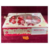 Vintage Glass Red Christmas Ornaments