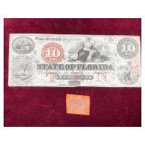 CURRENCY: 1864, FL, $10 Note, #13420