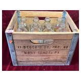 Vintage Milk Crate w/ Bottles