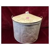 Vintage Galvanized Steel Chicken Feeder