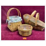 Longaberger Baskets w/ liners