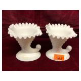 Milk Glass Candle Holders