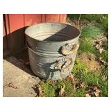 Pair of galvanized tubs