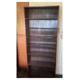 Tall Wooden Bookshelf w/ Adjustable Shelves