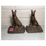 Vintage Metal Wolf Bookends