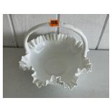 Vintage milk. glass basket