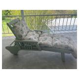 Outdoor wooden lounge chair