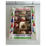 Vintage Christmas ornaments in box