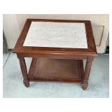 3 Pc Marble Top Living Room Table Set
