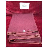 Vintage Burgandy/Red Wool Blanket