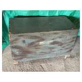 Vintage Wooden Chest on Wheels