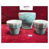 Vintage Porcelain Planters, USA Stamped