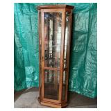 Wooden Corner Display Cabinet