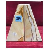Marble Style Book Ends, Made in Pakistan