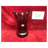 Handblown Purple Glass Handkerchiefs Vase